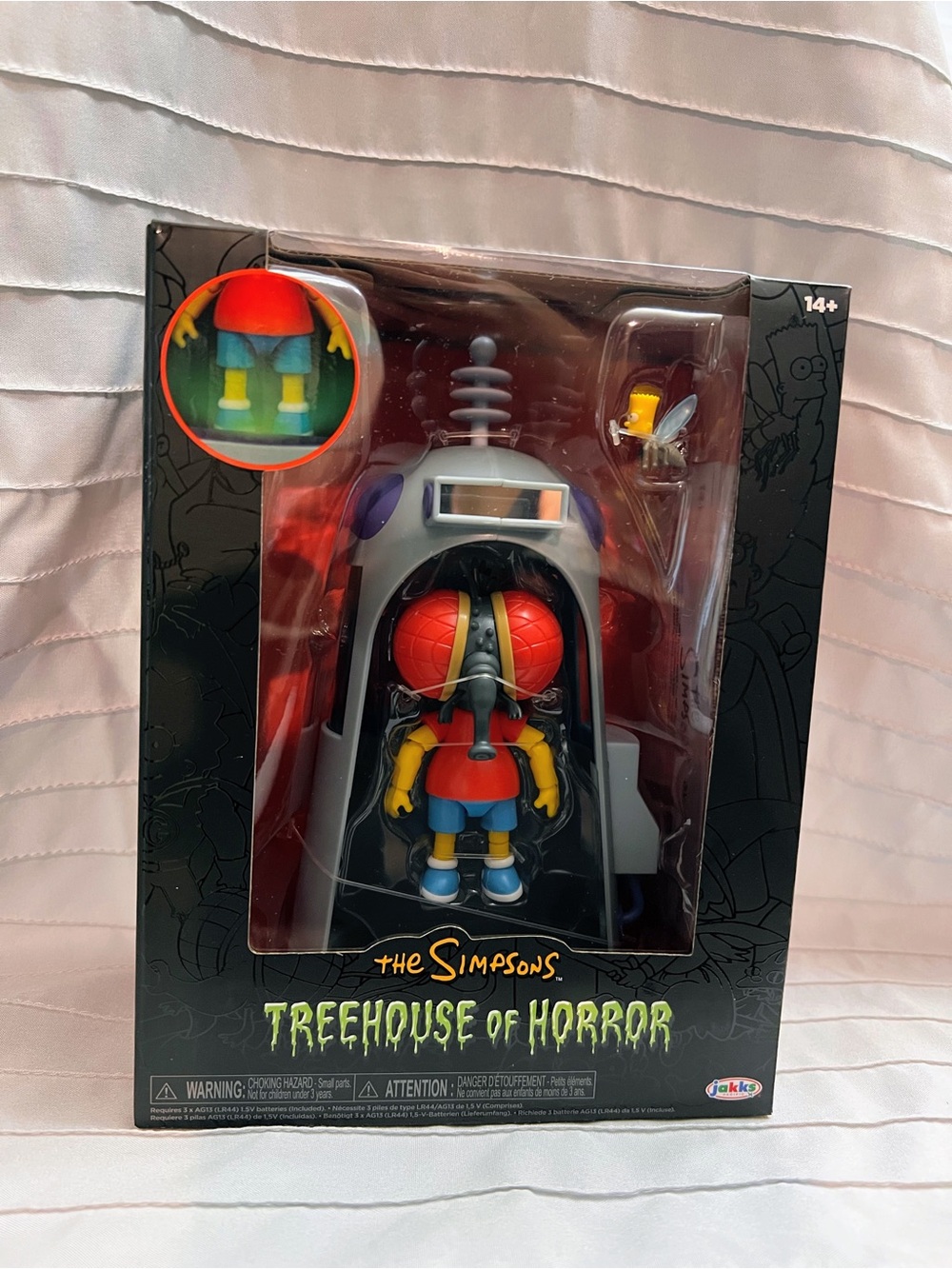 Simpsons Treehouse of Horror- Fly Boy Bart Light Up w/Transporter- Jakks Pacific